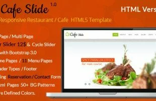 Themeforest : Cafe Slide - Responsive Restaurant HTML5 Template