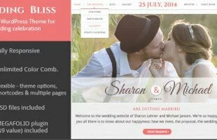 Themeforest : Wedding Bliss - a Unique Wedding WP Theme