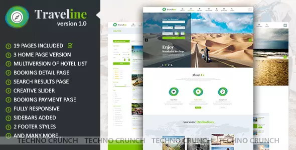 Themeforest : Traveline | Tour & Travel Hotel Booking Template