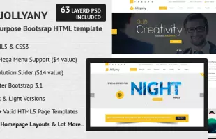 Themeforest : Jollyany - Corporate Multi Purpose HTML5 Template