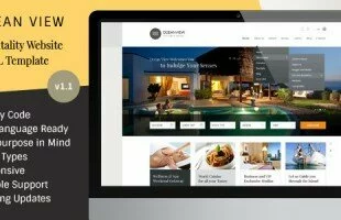 Themeforest : Ocean View - Hotel Website HTML Template