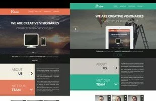Vision One Page Flat Portfolio HTML Template 