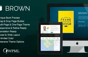 Themeforest : Brown - Responsive WordPress Theme for eBook